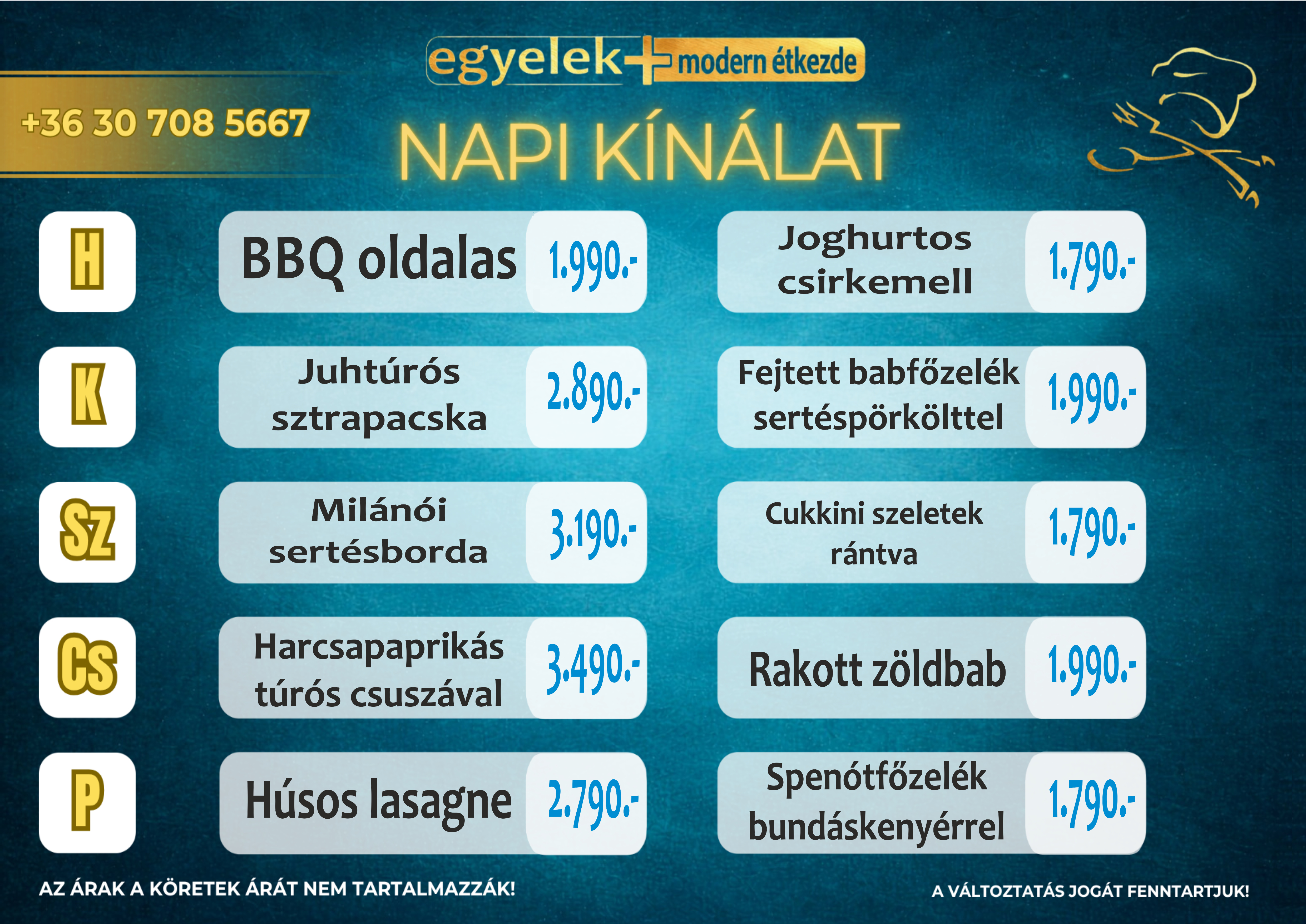 Heti menü 1